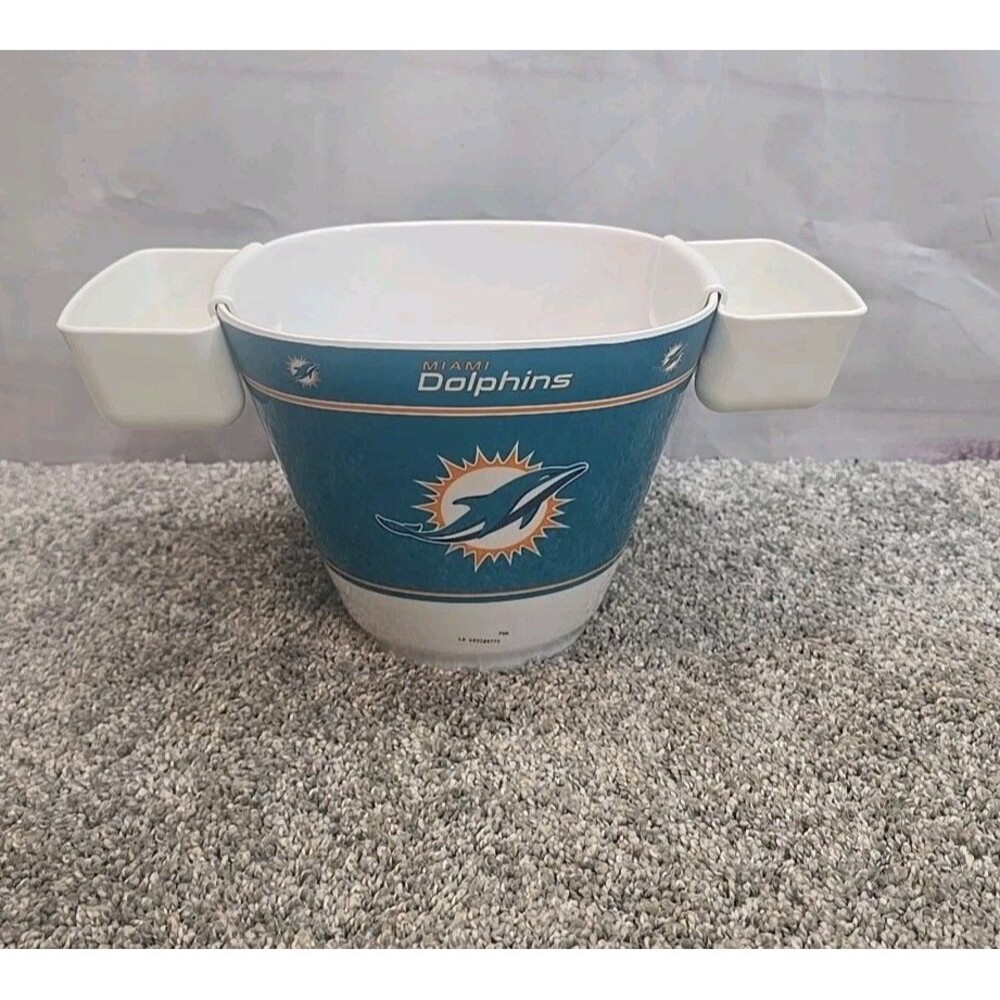 NFL Miami Dolphins MVP SnackBowl Tailgate Football Party Snack Bucket